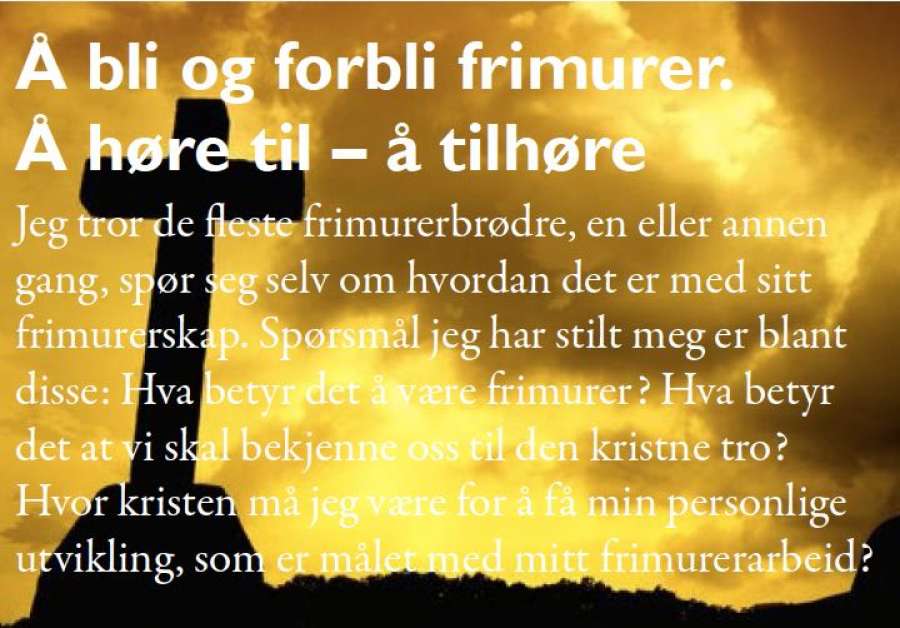 Å bli og forbli frimurer