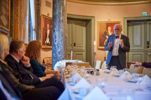 Bjørn Bergholtz fortalte om bakgrunnen for tildelingen av Den Norske Frimurerordens fellesgave for 2018